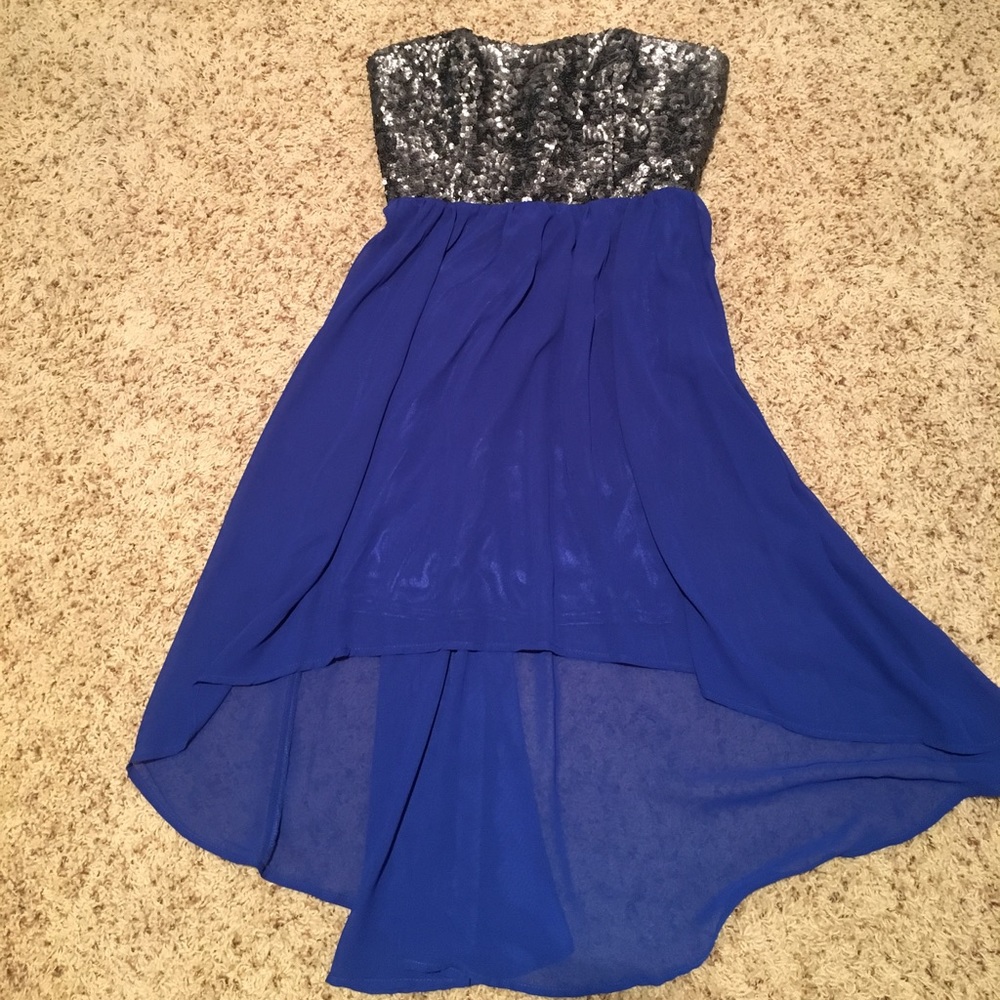 Formal blue sequin dress!